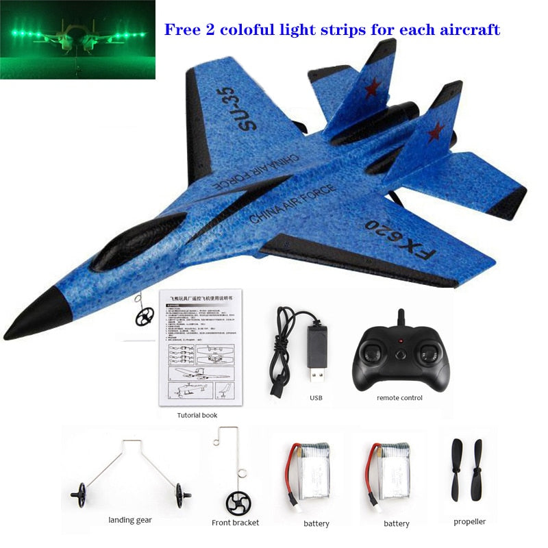 RC Plane SU-35 RC Remote Glider Wingspan Radio Control Drones Airplanes RTF UAV Xmas Children Gift Assembled Flying Model Toys