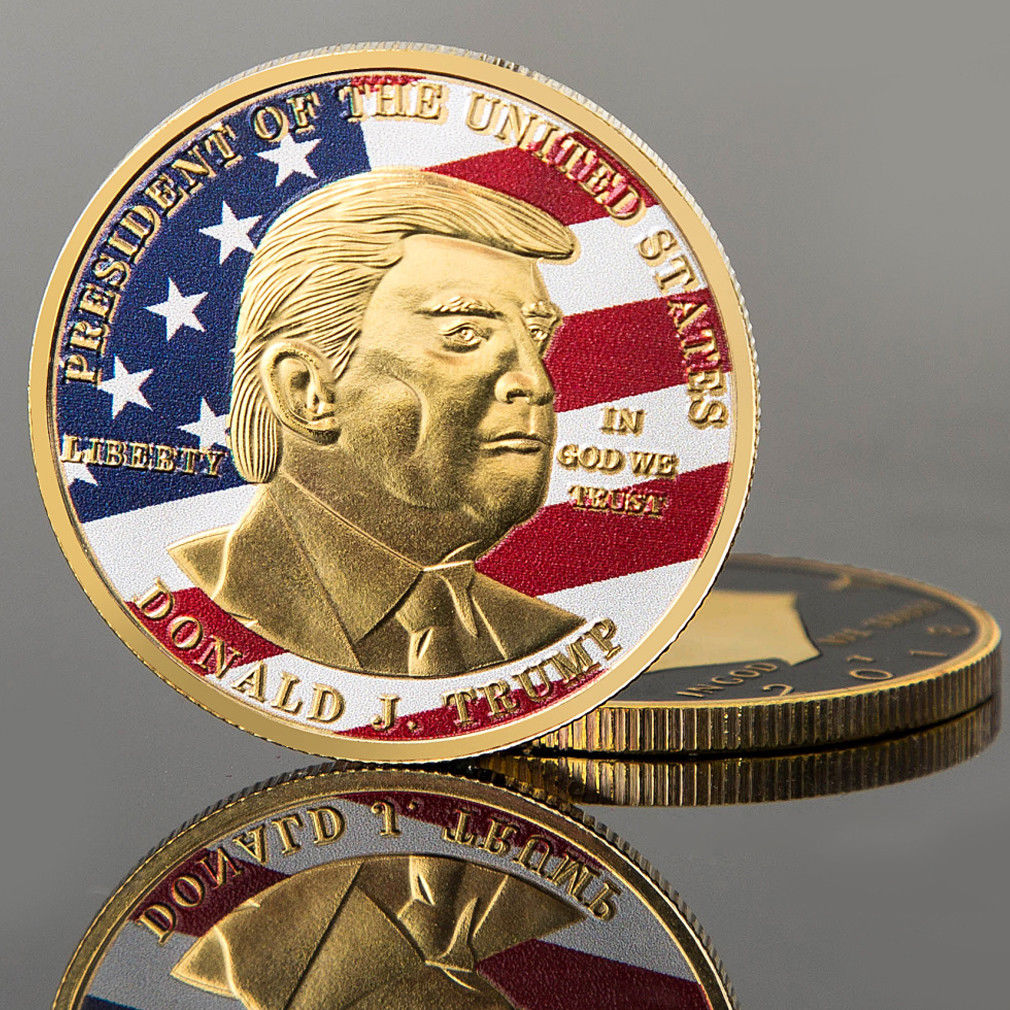 2020 Hot Sale Donald Trump President Historical Coin Gold Silver Plated Bitcoin Collectible Gift Bit Coins Memorabilia