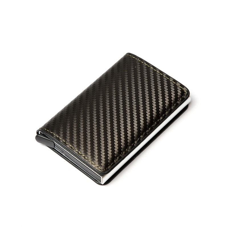 Customized Wallet 2022 Credit Card Holder Men Wallet RFID Aluminium Box Bank Card Holder Vintage Leather Wallet with Money Clips