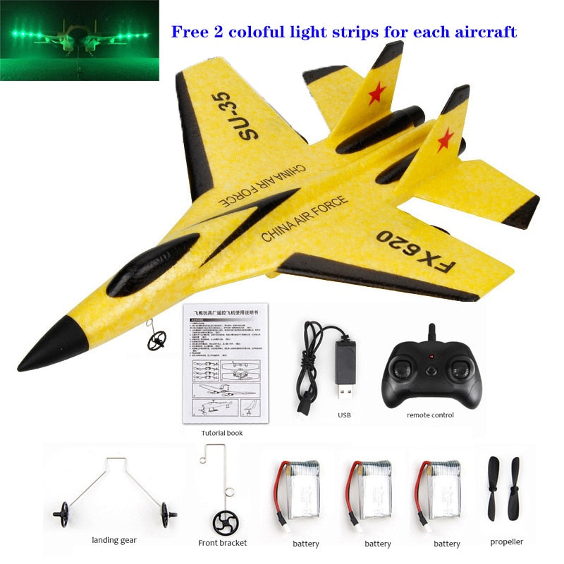 RC Plane SU-35 RC Remote Glider Wingspan Radio Control Drones Airplanes RTF UAV Xmas Children Gift Assembled Flying Model Toys