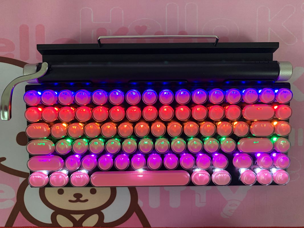 Retro typewriter mechanical keyboard Punk keycap phone tablet MAC Bluetooth mechanical keyboard