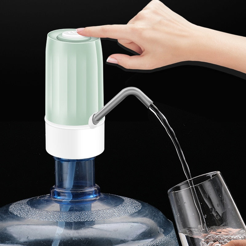 Home Gadgets Water Bottle Pump Mini Barreled Water Electric Pump USB Charge Automatic Portable Water Dispenser Drink Dispenser