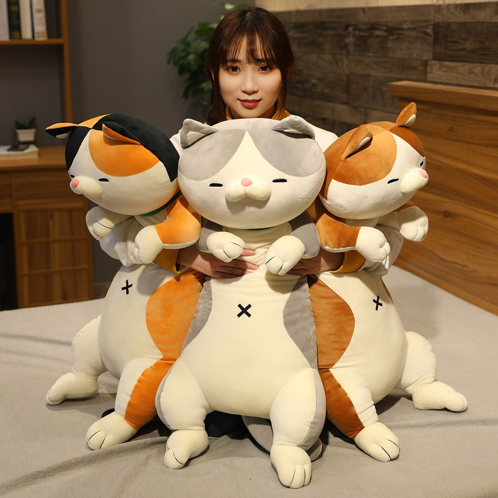 60-120cm Cute Shiba Inu Dog &amp; Cat Plush Toys Stuffed Long Animals Sleep Boyfriend Pillow Doll Office Cushion Kids Girls Gift