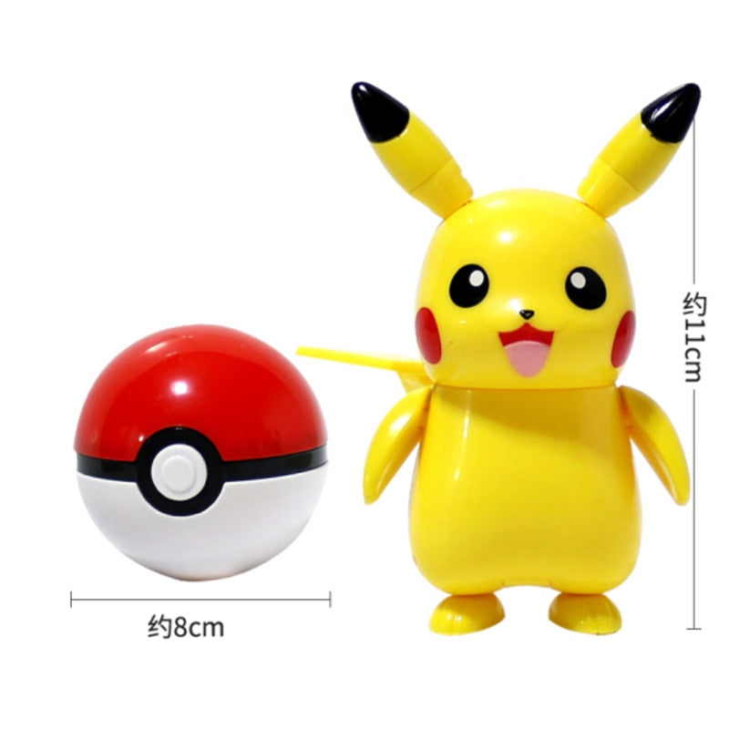 TOMY Pokemon Action Morphing Pokeballs Transformation Toys For Child PIKACHU Charizard Mewtwo Blastoise Venusaur Gyarados Toys