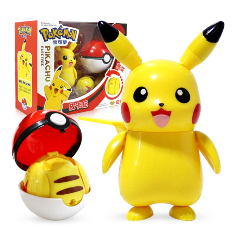 TOMY Pokemon Action Morphing Pokeballs Transformation Toys For Child PIKACHU Charizard Mewtwo Blastoise Venusaur Gyarados Toys