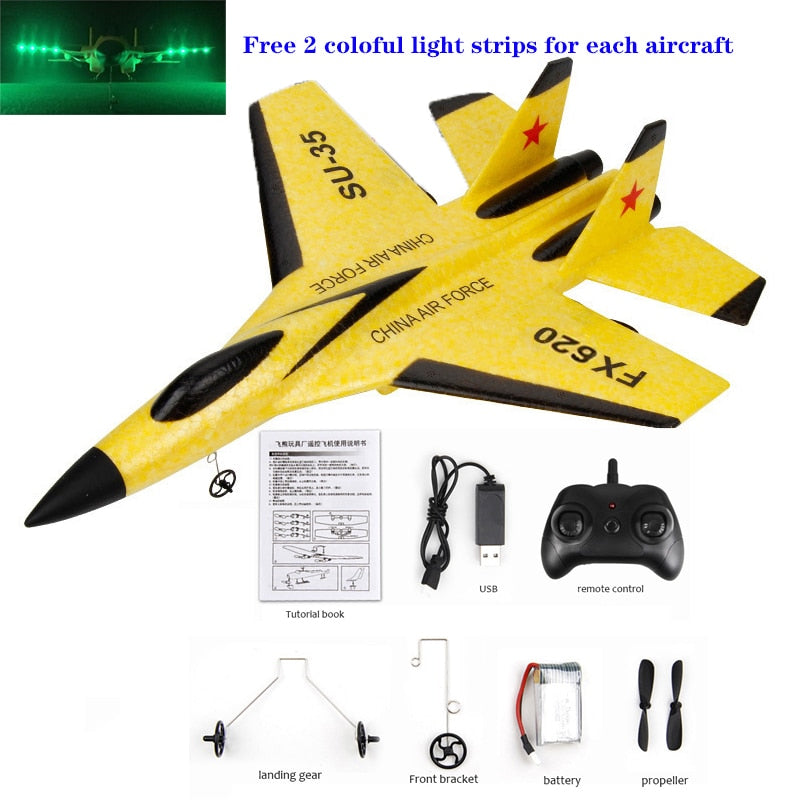 RC Plane SU-35 RC Remote Glider Wingspan Radio Control Drones Airplanes RTF UAV Xmas Children Gift Assembled Flying Model Toys