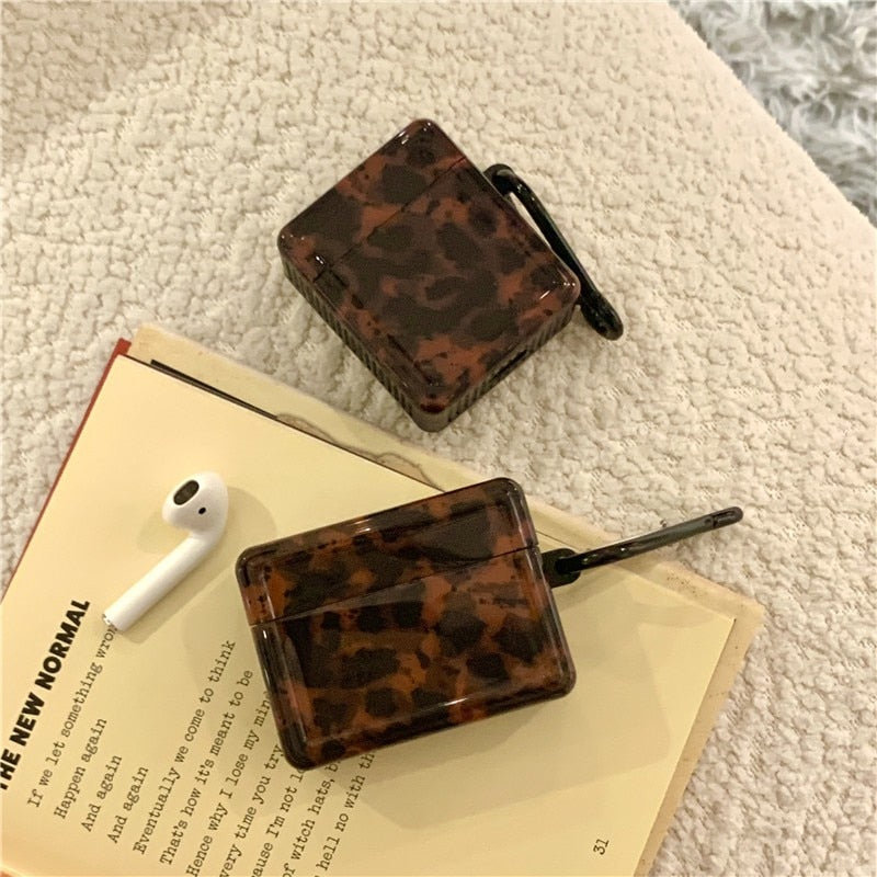 Luxury For Airpods 1 2 Amber Pattern Couple&#39;s Silicon Protective Cover Air Pod 3 Case For Airpods Headphone Carrying Box Fundas