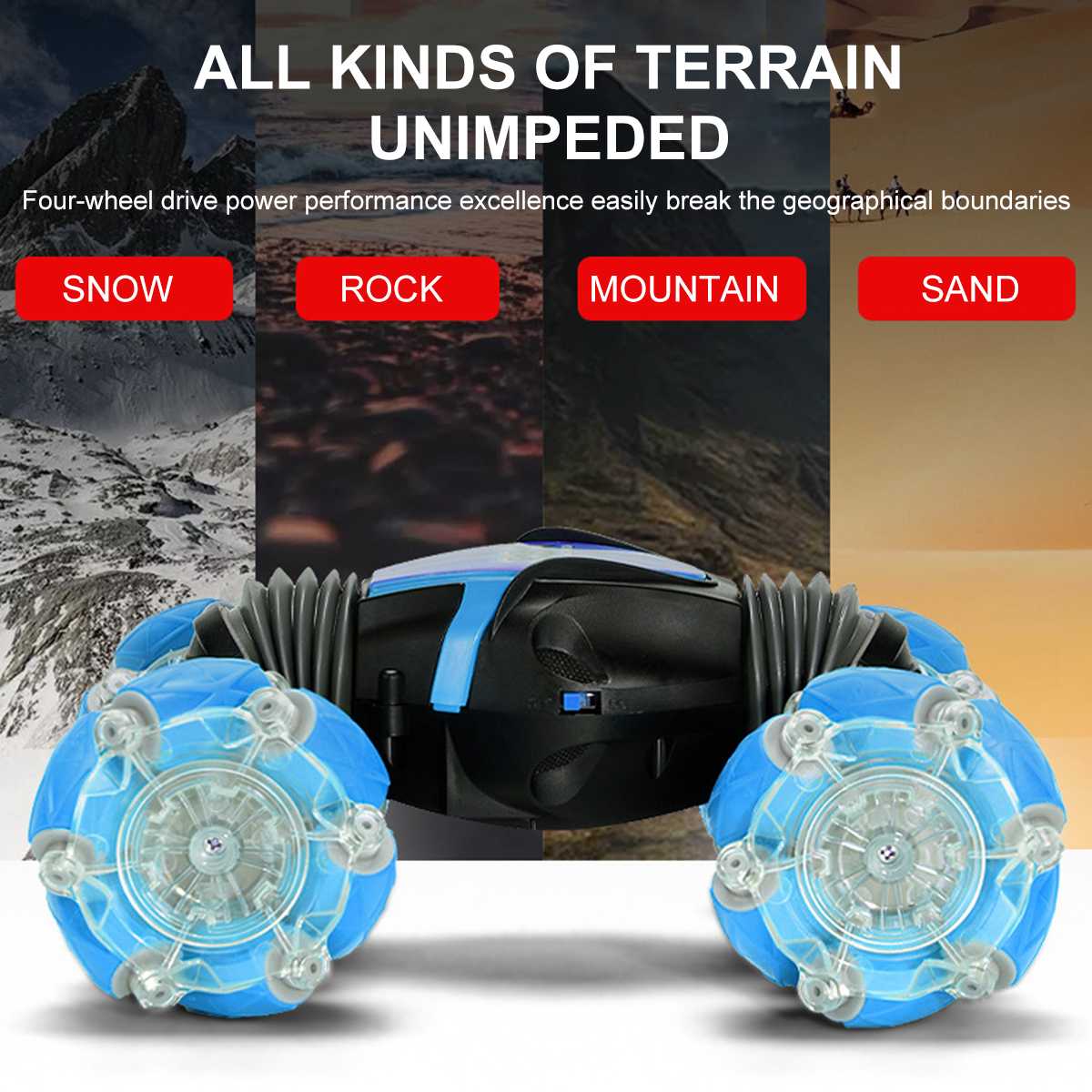 4WD 2.4G Stunt RC Car 360°Rotation Drift Gesture Induction Control Car Twisting Off-road Vehicle with Light Music Drift Toy Gift