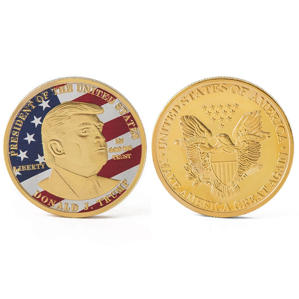 2020 Hot Sale Donald Trump President Historical Coin Gold Silver Plated Bitcoin Collectible Gift Bit Coins Memorabilia