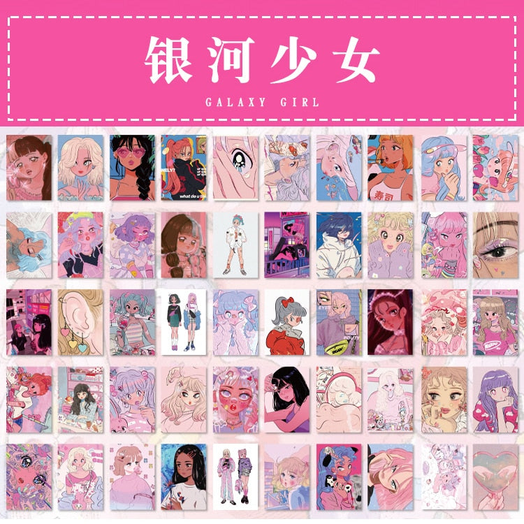 50pcs/1lot Kawaii Stationery Stickers Cute Lovely Girl Diary Planner Decorative Mobile Stickers Scrapbooking DIY Craft Sticker