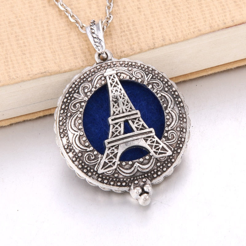 1pcs Aroma Diffuser Necklace Open Antique Vintage Lockets Pendant Perfume Essential Oil Aromatherapy Locket Necklace With Pads