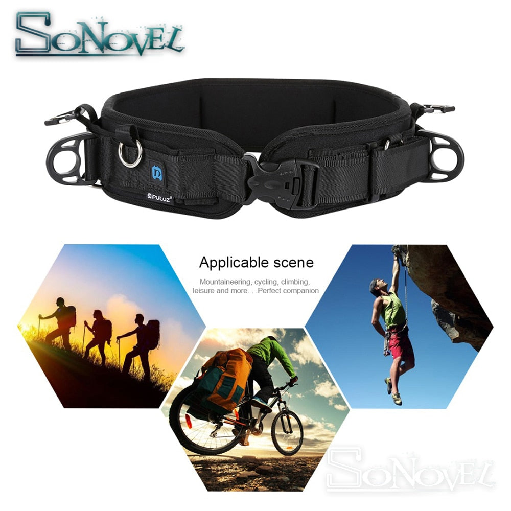 Camera Waist Belt Multi-functional Bundle Waistband Strap Belt with Hook Photography Belt Backpack Belt for SLR/DSLR Camera