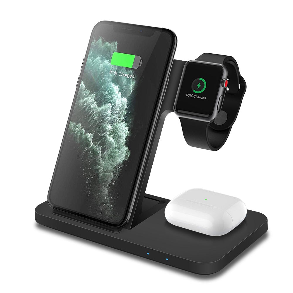 FDGAO 20W Qi Wireless Charger for iPhone 14 13 12 11 Pro Max X 8 Fast Charging Dock Station For Apple Watch 8 7 SE 6 AirPods Pro