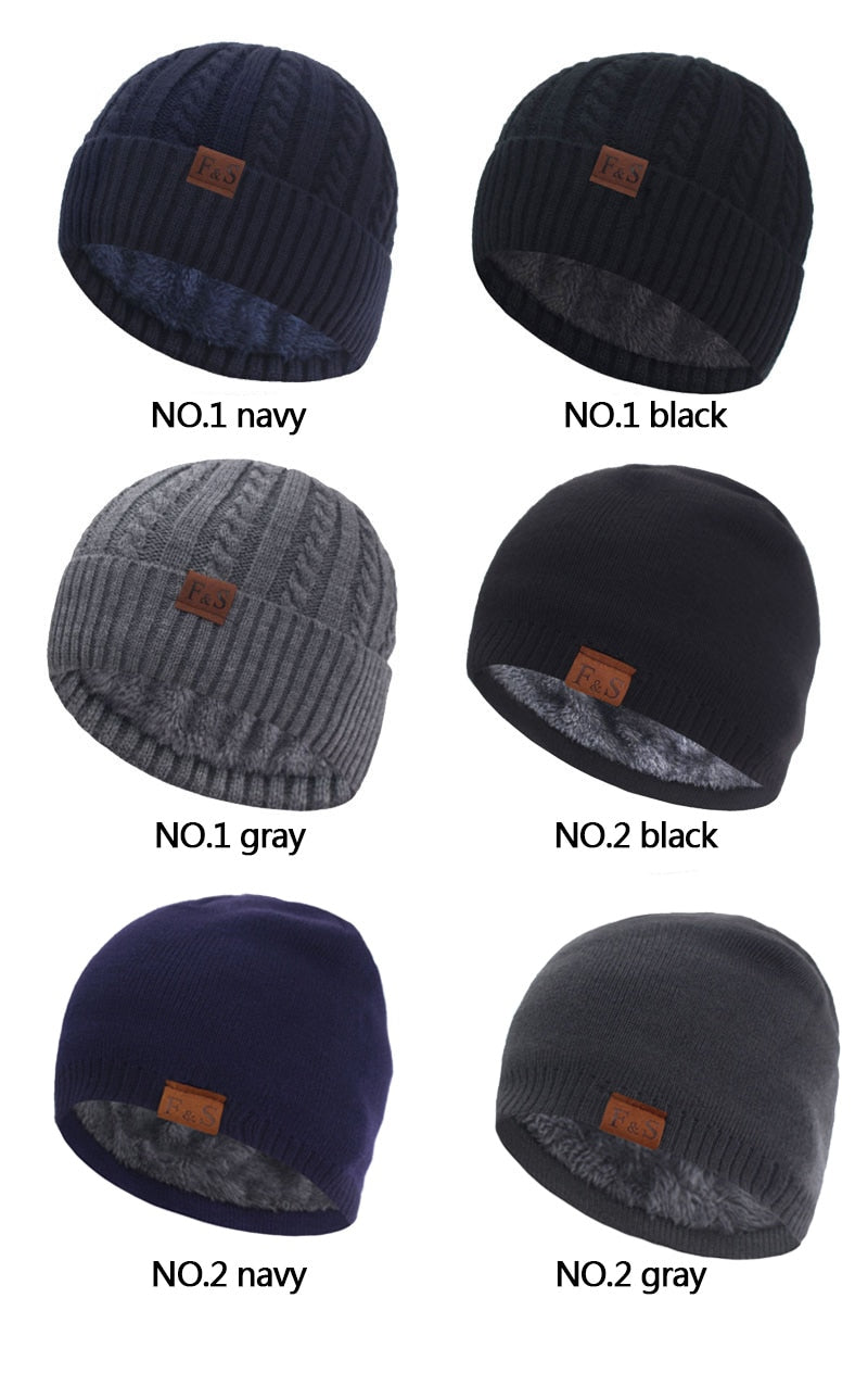 Beanies Knitted Hat Men&#39;s Winter Hats For Women Skullies Brimless Cap Gorras Bonnet Sport Male Beanie Warm Thick Winter Hat Cap