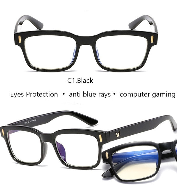 Blue Ray Computer Glasses Men Screen Radiation Eyewear Brand Design Office Gaming Blue Light Goggle UV Blocking Eye Spectacles