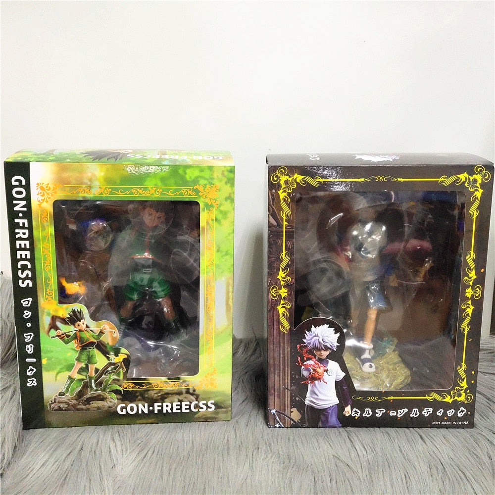 Hunter X Hunter Statue Killua GON Figure PVC Action Figures 250mm Anime Hunter X Hunter Figurine Collection Toy Diorama