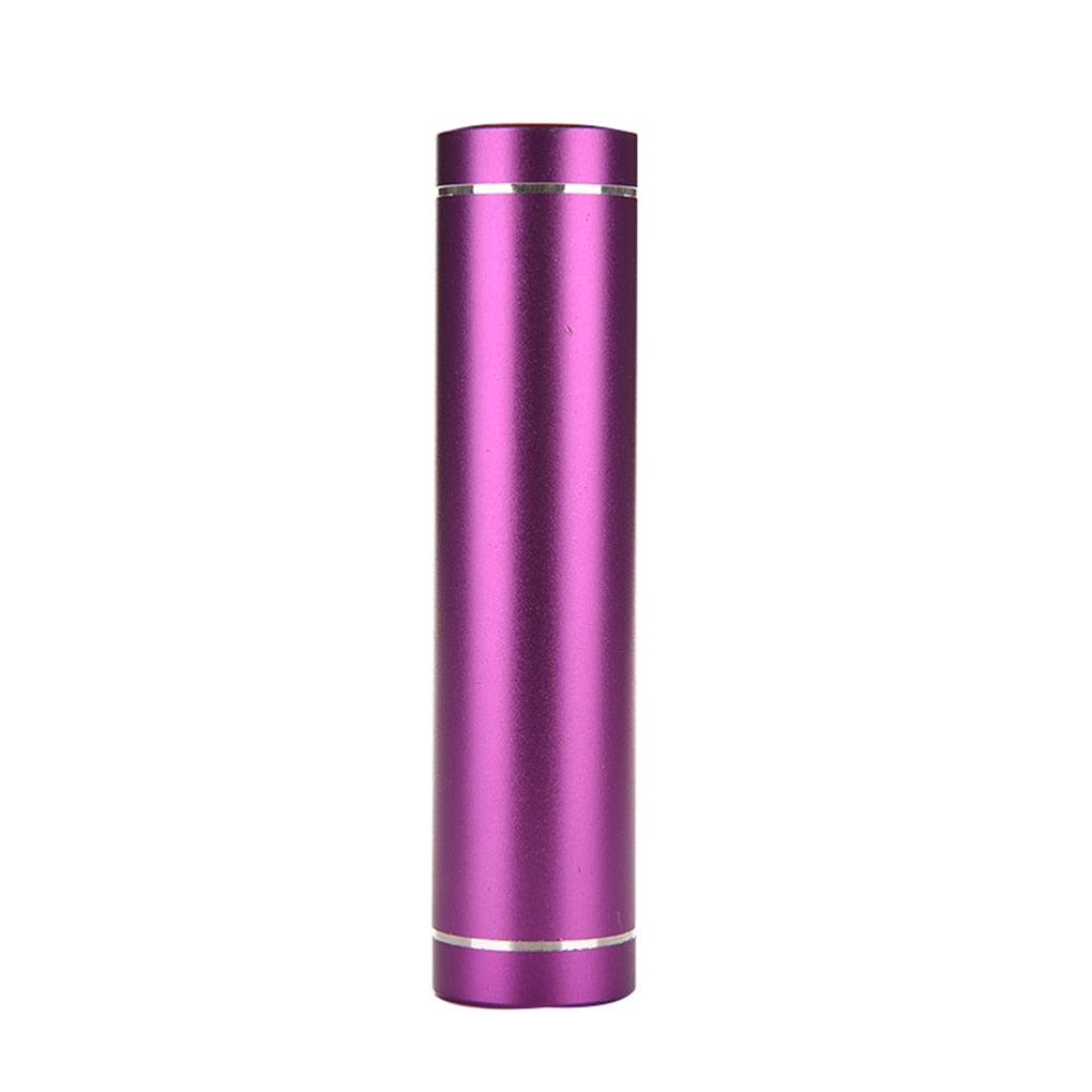 Mini Battery Bank Power Back Case Aluminum Cylindrical Cellphone 18650 Battery Backup Charger USB DIY Box Battery Storage Case