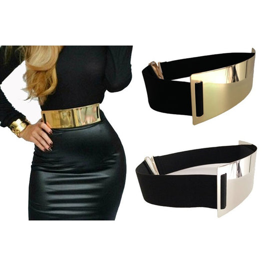 Hot Designer Belts for Woman Gold Silver Brand Belt Classy Elastic ceinture femme 5 color belt ladies Apparel Accessory bg-1368