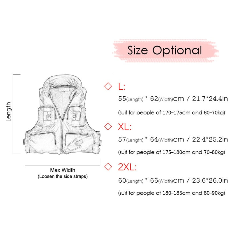 Adult Life Jacket Adjustable Buoyancy Aid Swimming Boating Sailing Fishing Water Sports Safety Life Man Jacket Vest