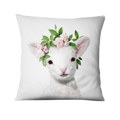 Home Decoration Pillow Fresh Animals In Flower Printed Cushion Decorative Pillows Almofada Decorativas Para Sofa Throw Pillow