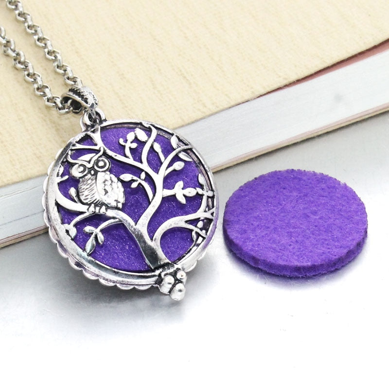 1pcs Aroma Diffuser Necklace Open Antique Vintage Lockets Pendant Perfume Essential Oil Aromatherapy Locket Necklace With Pads