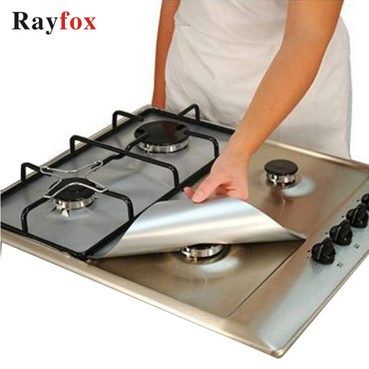 Rayfox Gas Stove Protectors 1pc Reusable Gas Stove Burner Cover Liner Mat Fire Injuries Protection Kitchen Accessories Gadgets F