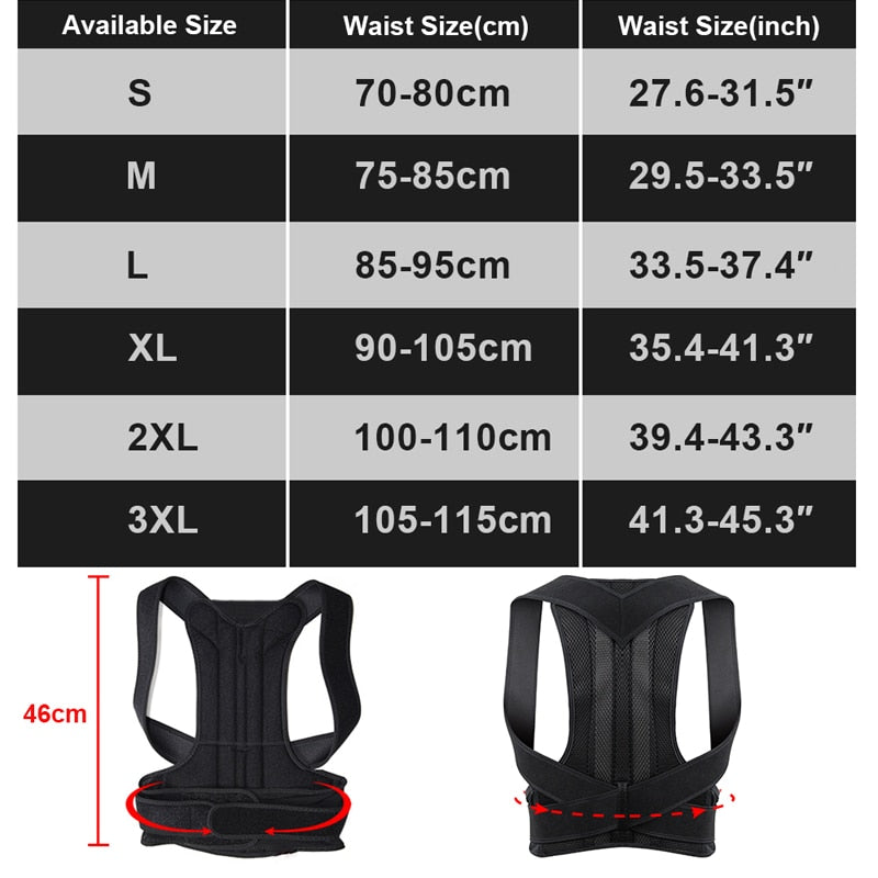 Posture Corrector For Men Women Hunching Back Support Health Care Shoulder Brace Straightener Belt Trainer Clavicle Spine Lumbar