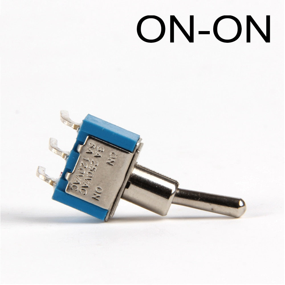 2PCS 6mm Switches Miniature Toggle Switch Single Pole Double Throw Mini Waterproof Cap Smart Micro Switch Electronic Gadgets 6A