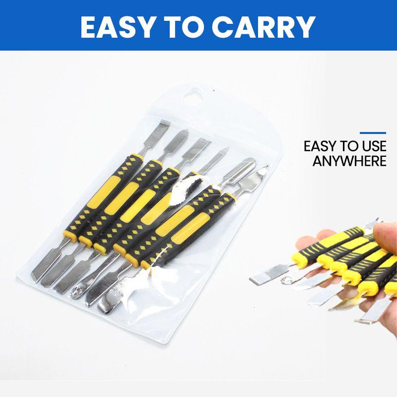 Metal Crowbar 6 Piece Set Universal Phone Repair Tools Kit Pry Opening Tool Metal Disassemble Crowbar Kit Electronic Repair Tool