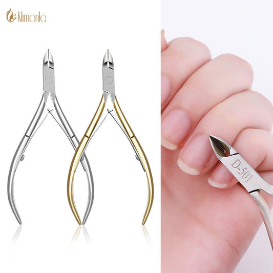 Stainless Steel Cuticle Nipper Professional Remover Scissors Finger Care Manicure Nail Clipper Dead Skin Tools Gold and Sliver