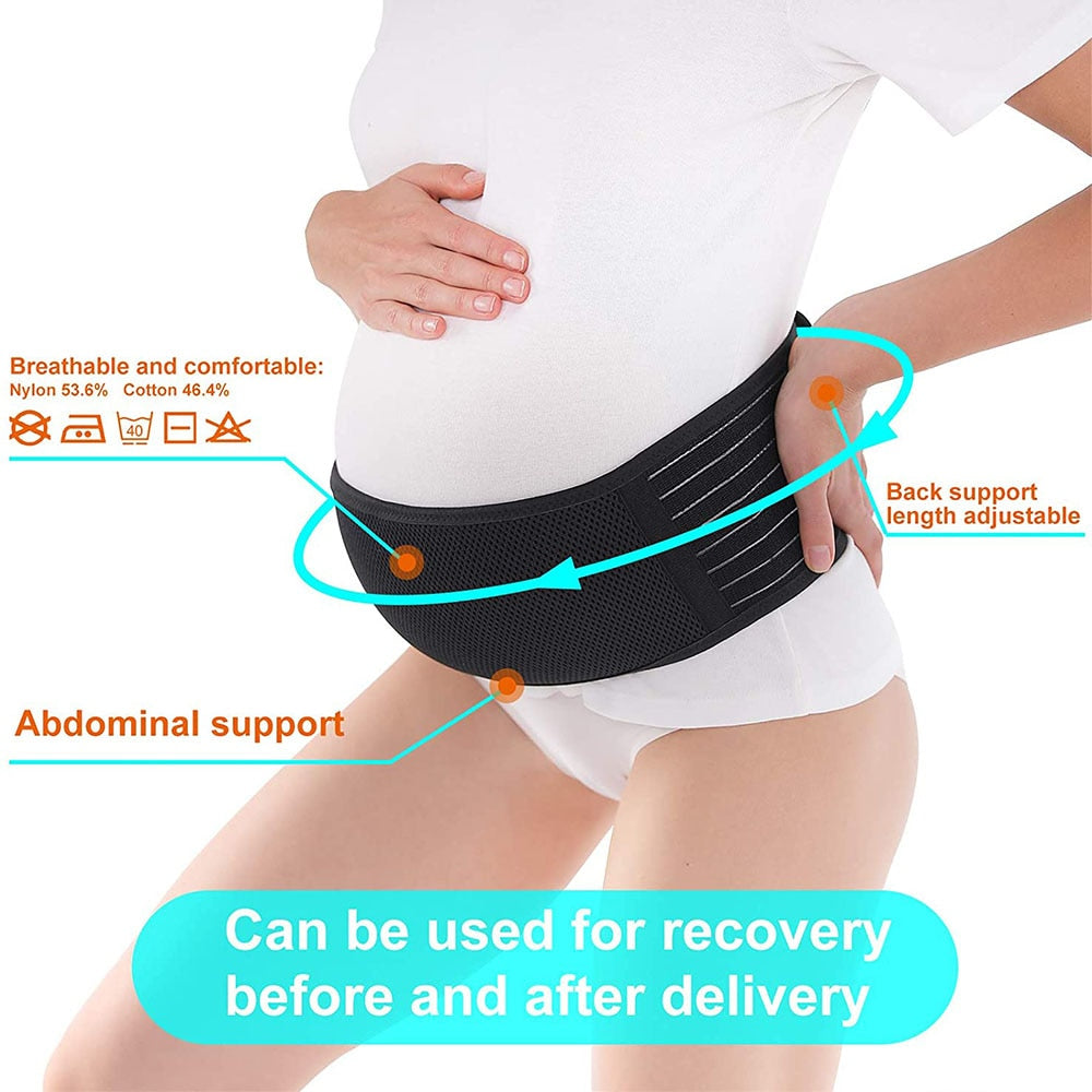 Pregnant Women Support Belly Band Back Clothes Belt Adjustable Waist Care Maternity Abdomen Brace Protector Pregnancy