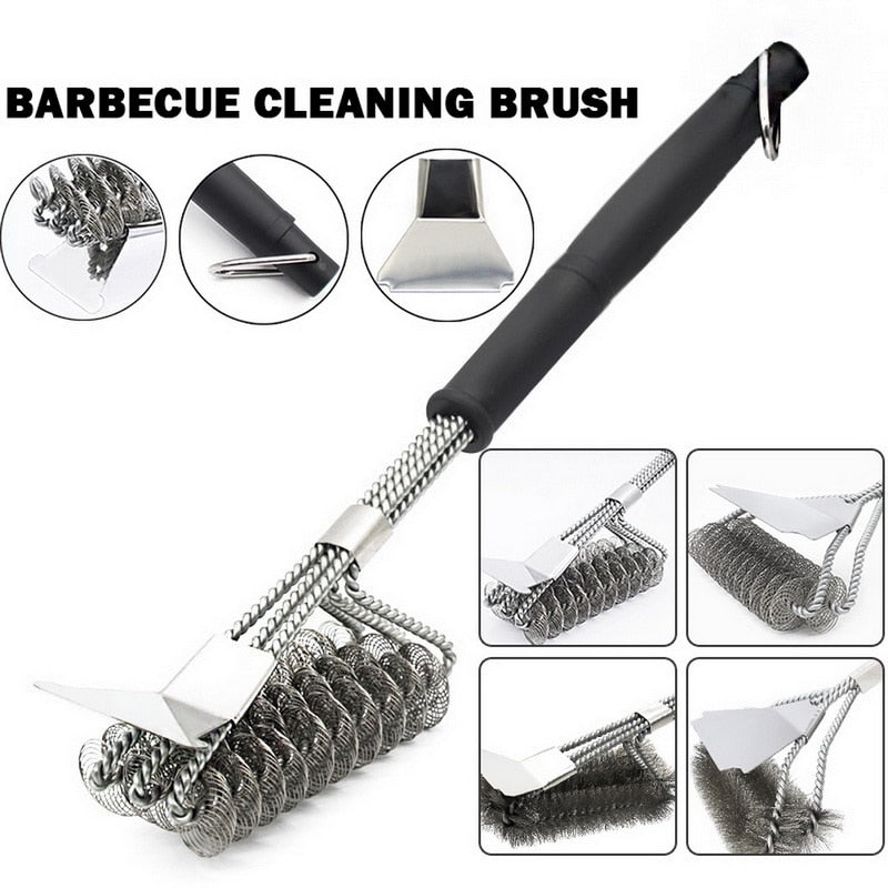 Grill Brush and Scraper,BBQ Cleaner Perfect Tools for All Grill Types Including Weber Ideal Barbecue Gadgets Accessories Brushes