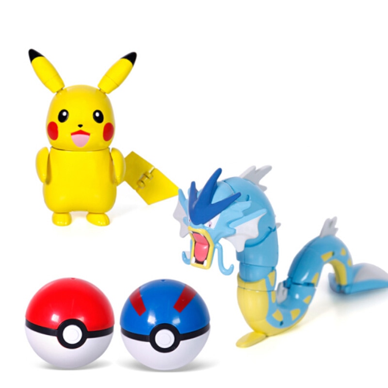 TOMY Pokemon Action Morphing Pokeballs Transformation Toys For Child PIKACHU Charizard Mewtwo Blastoise Venusaur Gyarados Toys