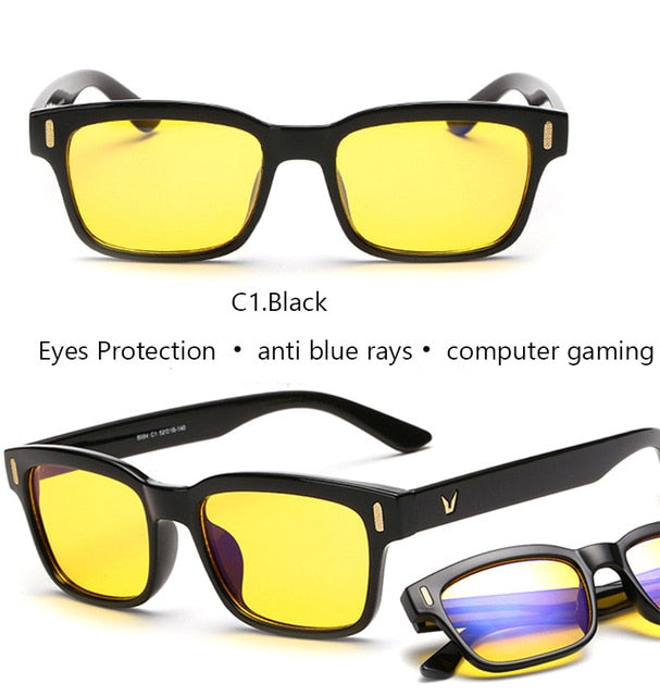 Blue Ray Computer Glasses Men Screen Radiation Eyewear Brand Design Office Gaming Blue Light Goggle UV Blocking Eye Spectacles