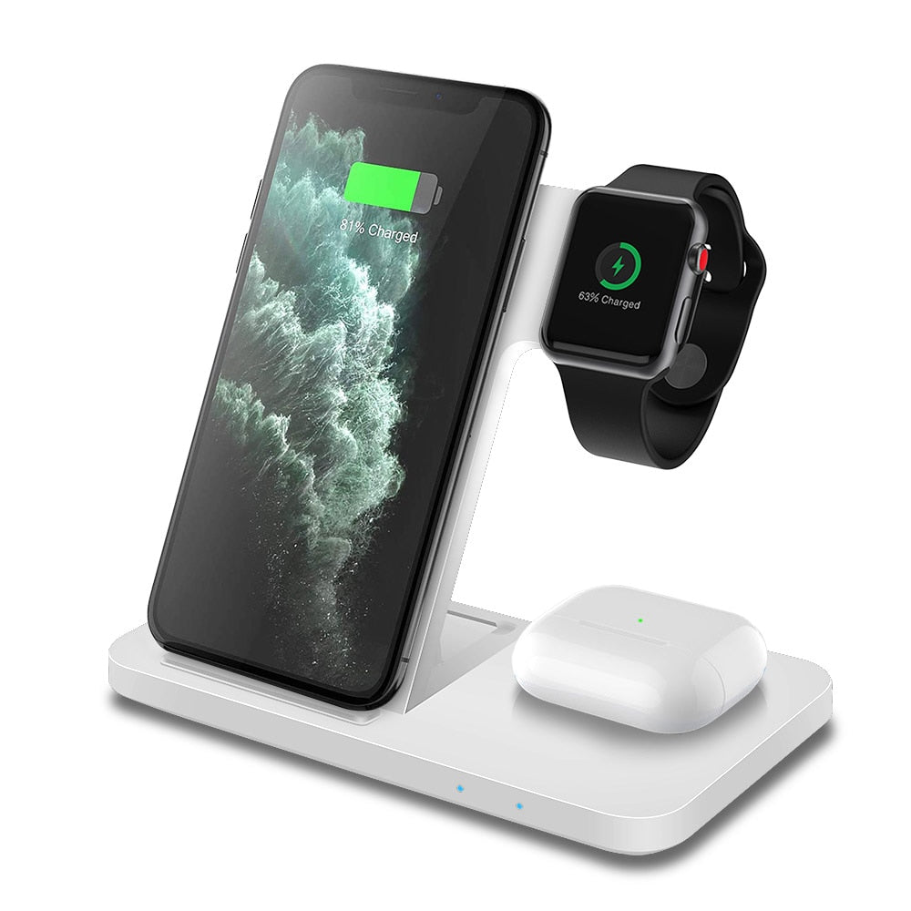 FDGAO 20W Qi Wireless Charger for iPhone 14 13 12 11 Pro Max X 8 Fast Charging Dock Station For Apple Watch 8 7 SE 6 AirPods Pro