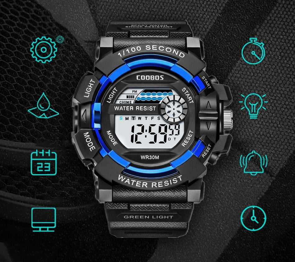 Fashion Men&#39;s LED Digital Watch Date Sport Outdoor Electronic Watch for Men Top Brand Luxury Military Watches relogio masculino