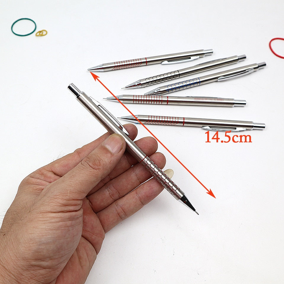 Full Metal Mechanical Pencil 0.5mm/0.7mm/0.9mm High Quality Automatic Pencils Writing School Pencils Office Supplies 2pcs/lot