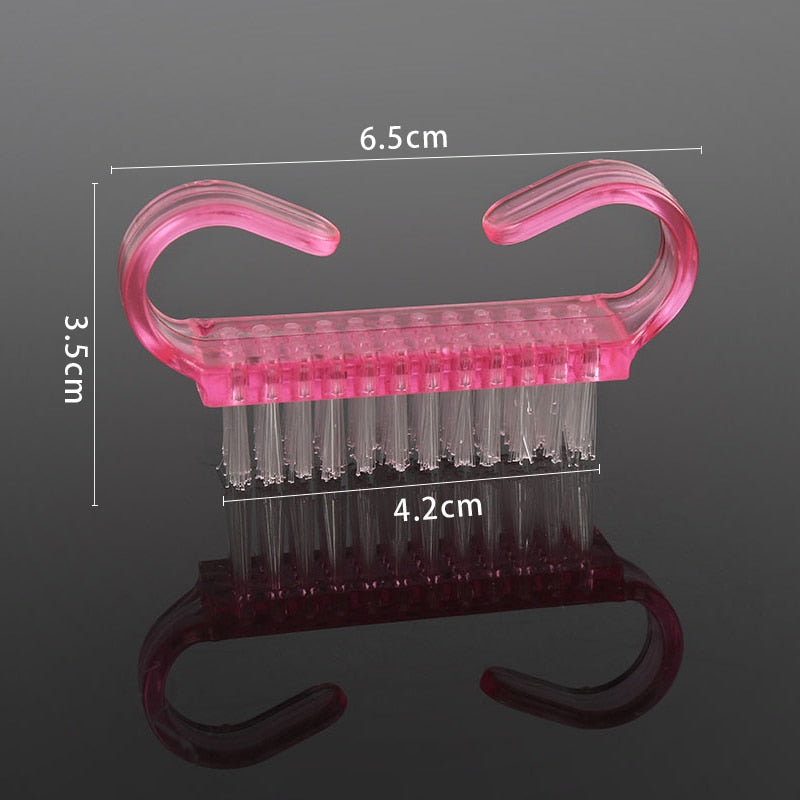 4 Types Nail Brush Plastic Cleaner for Acrylic Nails Art Manicure Care Accessory Cleaning Remove Dust Powder