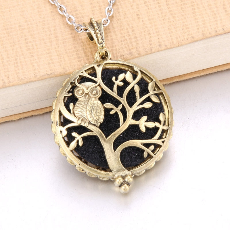 1pcs Aroma Diffuser Necklace Open Antique Vintage Lockets Pendant Perfume Essential Oil Aromatherapy Locket Necklace With Pads