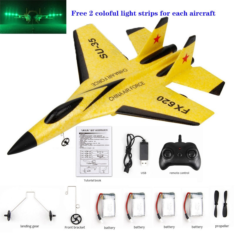 RC Plane SU-35 RC Remote Glider Wingspan Radio Control Drones Airplanes RTF UAV Xmas Children Gift Assembled Flying Model Toys