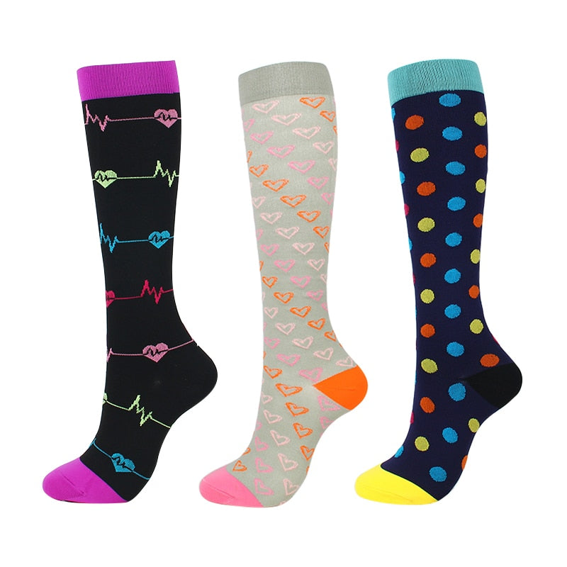 Compression Socks Women Men Best Running Athletic Outdoor Sports Crossfit Flight Travel Nurses Running Athletic Socks