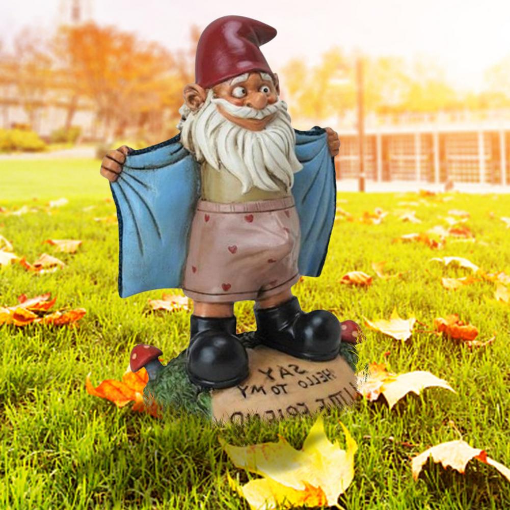 Creative Gnome Garden Statues Outdoor Gardening Dwarf Ornaments Dwarf Sexy Funny Garden Home Sculptures Decoartion Dropshipping