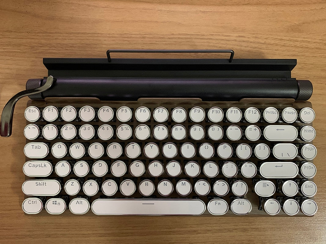 Retro typewriter mechanical keyboard Punk keycap phone tablet MAC Bluetooth mechanical keyboard