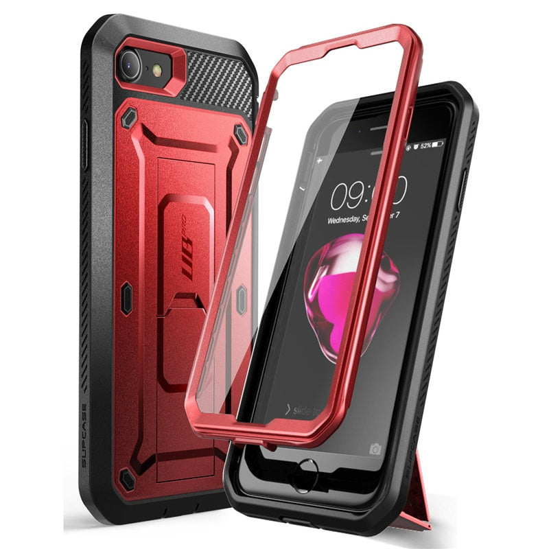 For iPhone SE 2022/2020 Case For iPhone 7/8 Case SUPCASE UB Pro Rugged Holster Cover Case with Built-in Screen Protector