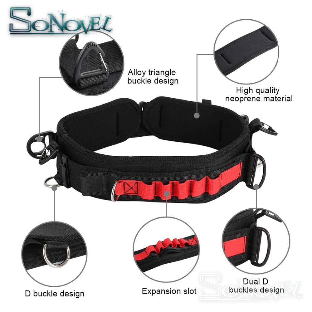 Camera Waist Belt Multi-functional Bundle Waistband Strap Belt with Hook Photography Belt Backpack Belt for SLR/DSLR Camera