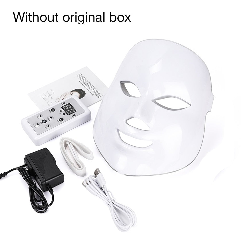 VIP Facial LED Mask with Neck LED Light Therapy Face Beauty Mask Skin Tightening Photon Rejuvenation Whitening Facial Massager