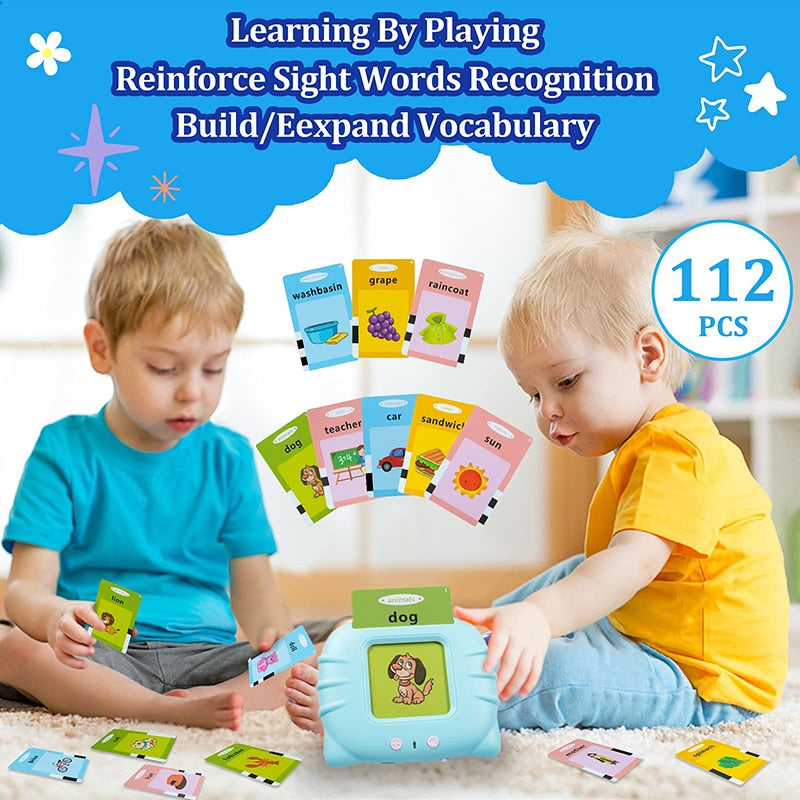 Educational Learning Talking Sight Words Flash Cards Kindergarten Kids English Language Electronic Book Toddlers Reading Gadget