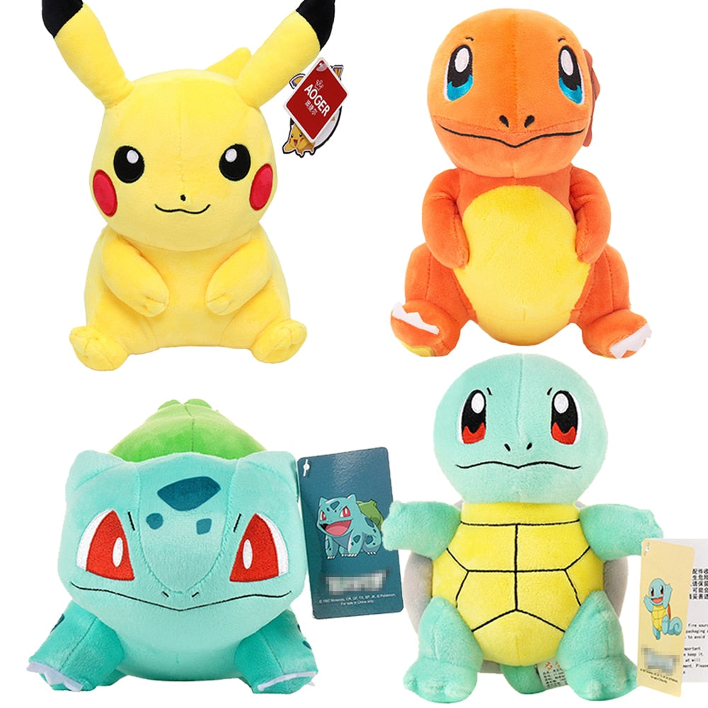 Pokemon Plush Charmander Squirtle Pikachu Plush Bulbasaur Anime Stuffed Animal Toy Peluche Pokemon Plush Doll Gift for Kid