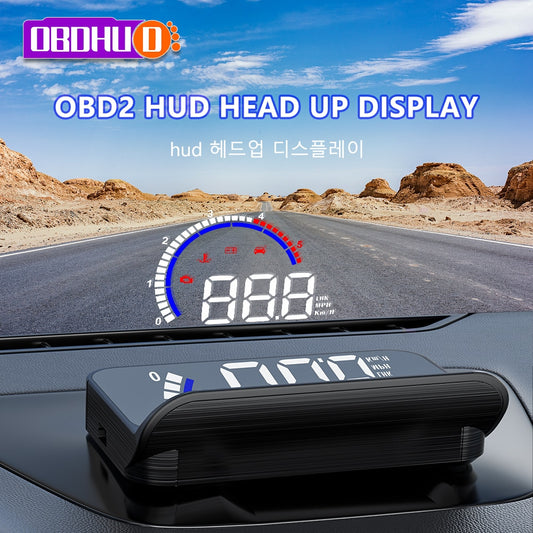 WiiYii M13 HUD OBD2 Head Up Display Car MPH Auto Electronics Detector Oil Consumption Ecurity Alarm Windshield Projector