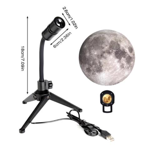 Star Projector 2 In 1 Earth Moon Projection Lamp Galaxy Light Projector Background Atmosphere Night Light For Bedroom Decor